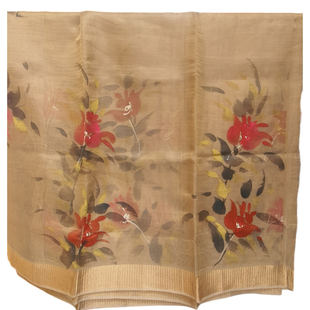 golden tissue saree Pure Tissue sari party saree