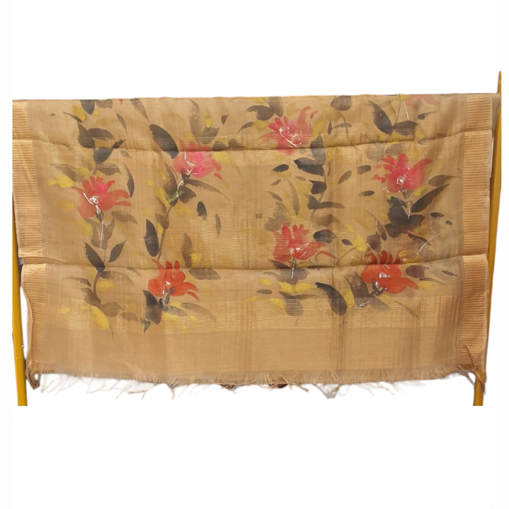golden tissue saree Pure Tissue sari party saree