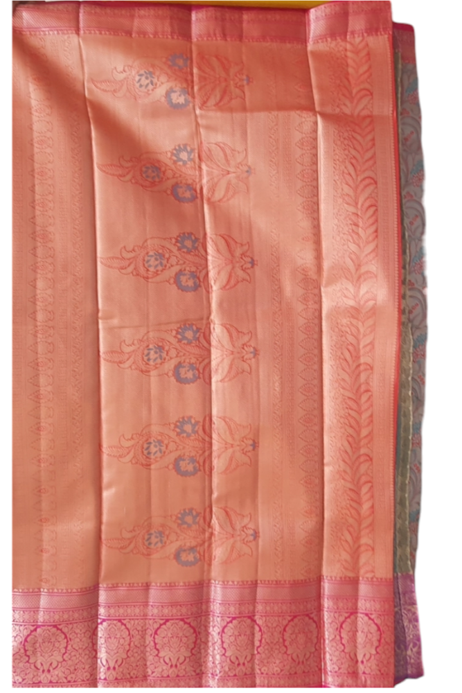 Steel Grey Saree Pure Silk Saree Kanjivaram Wedding occasion party function