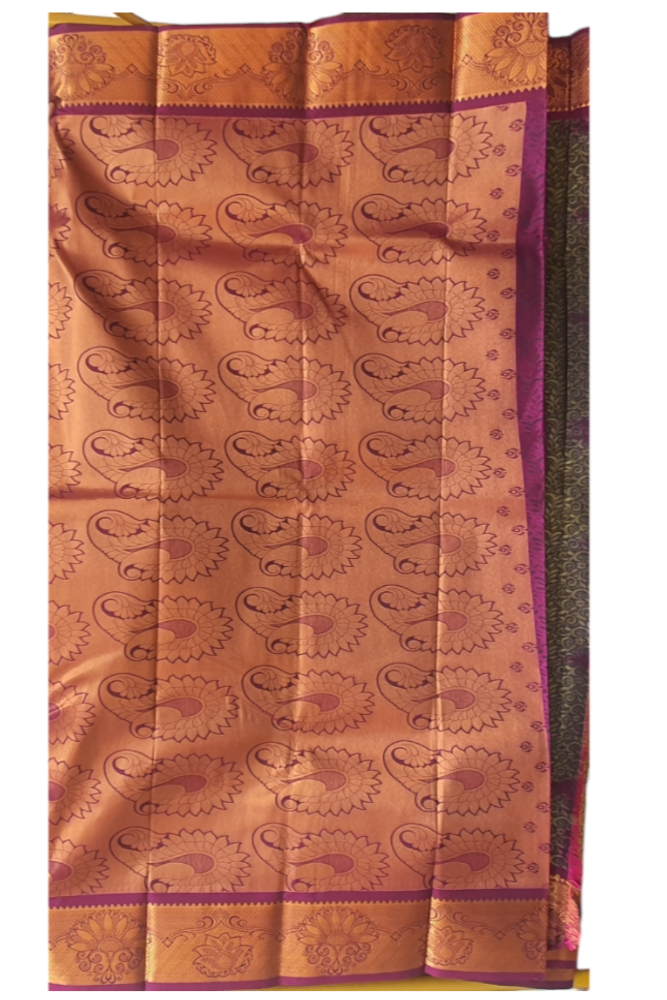 Mustard Yellow Pure Kanjivaram saree perfect for wedding , functions any occasion