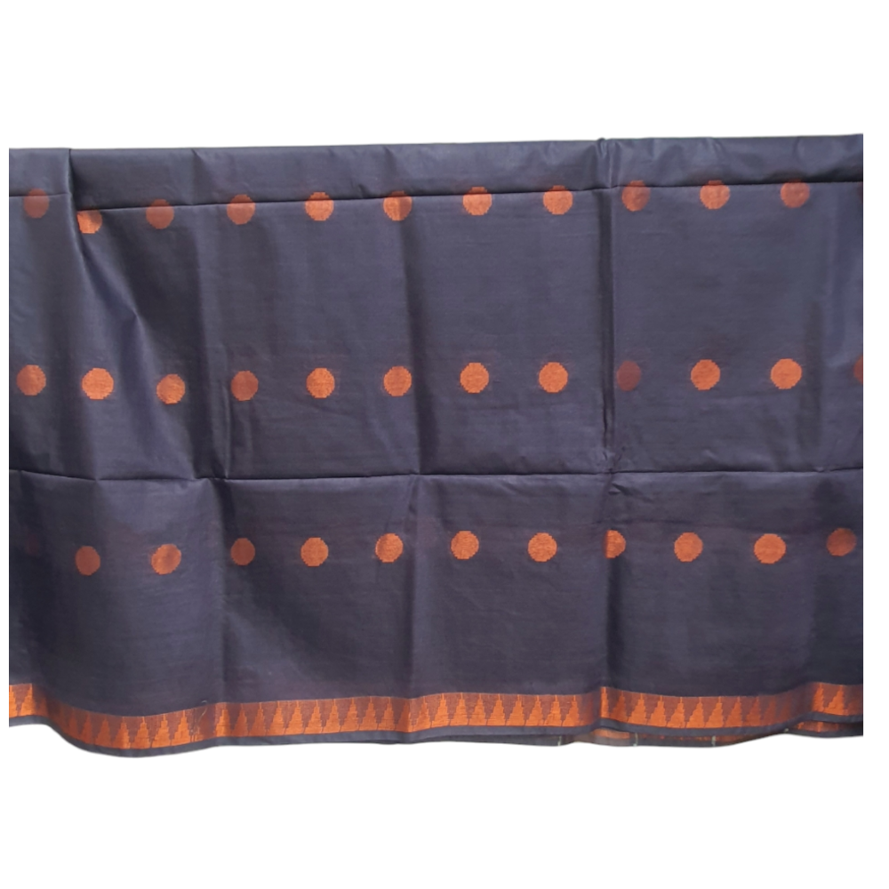 Kota Silk Navy Blue color with copper zari buta wedding function party