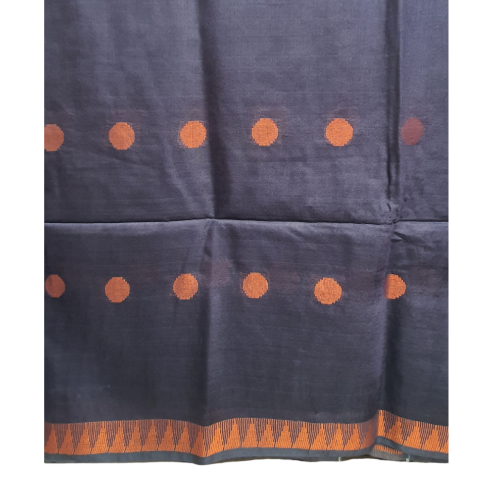 Kota Silk Navy Blue color with copper zari buta wedding function party
