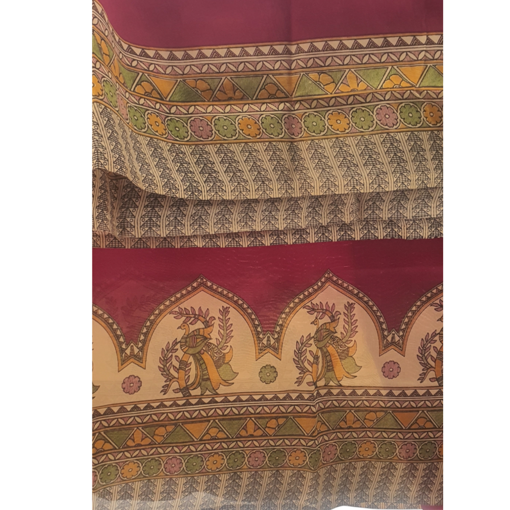 Rani semi tussar saree
