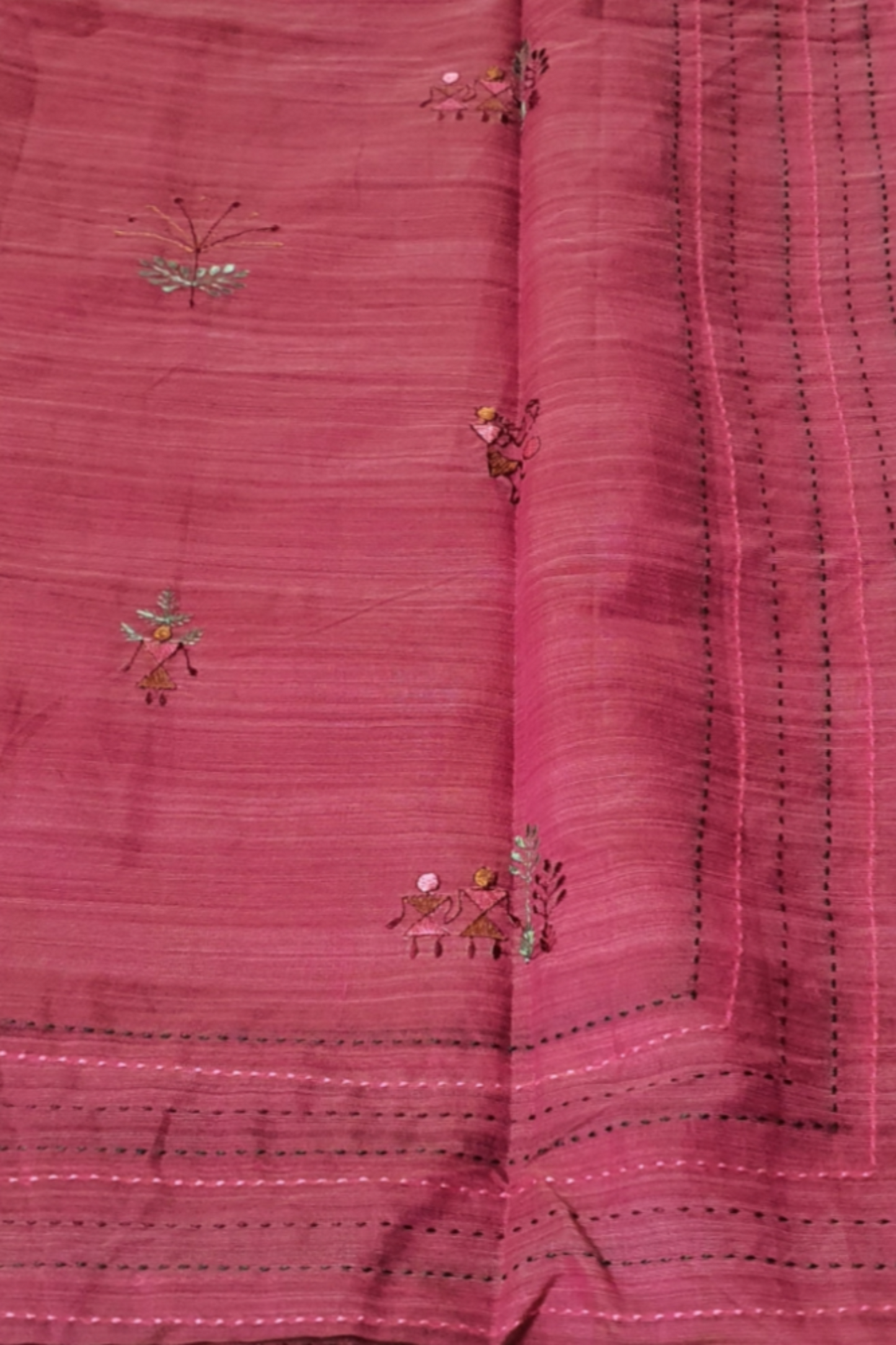 Berry Mauve Pink Sari Cotton Linen saree wedding party office party light weight breathable saree