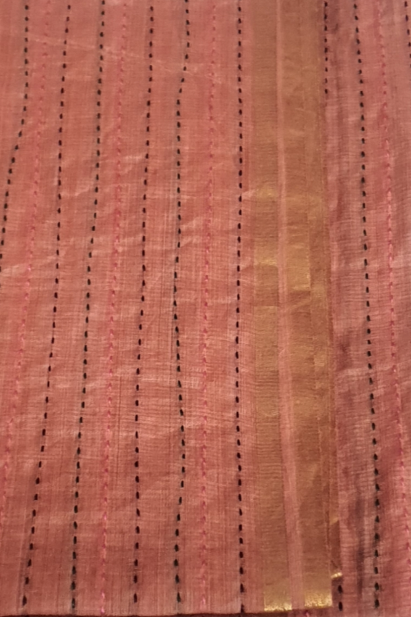 Light Orange Linen Saree