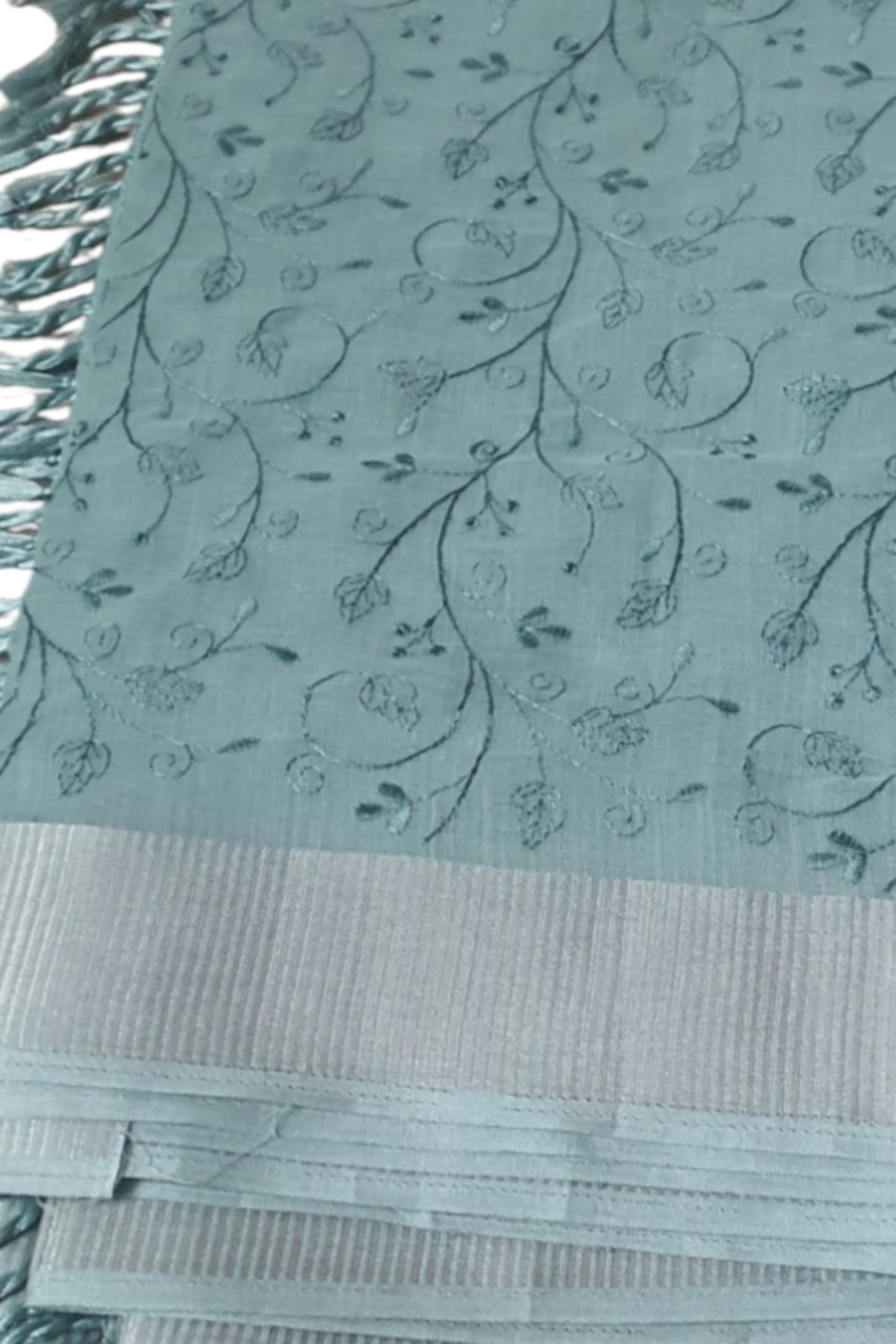 Sea green Saree Pure Cotton Pure Linen Saree Sari