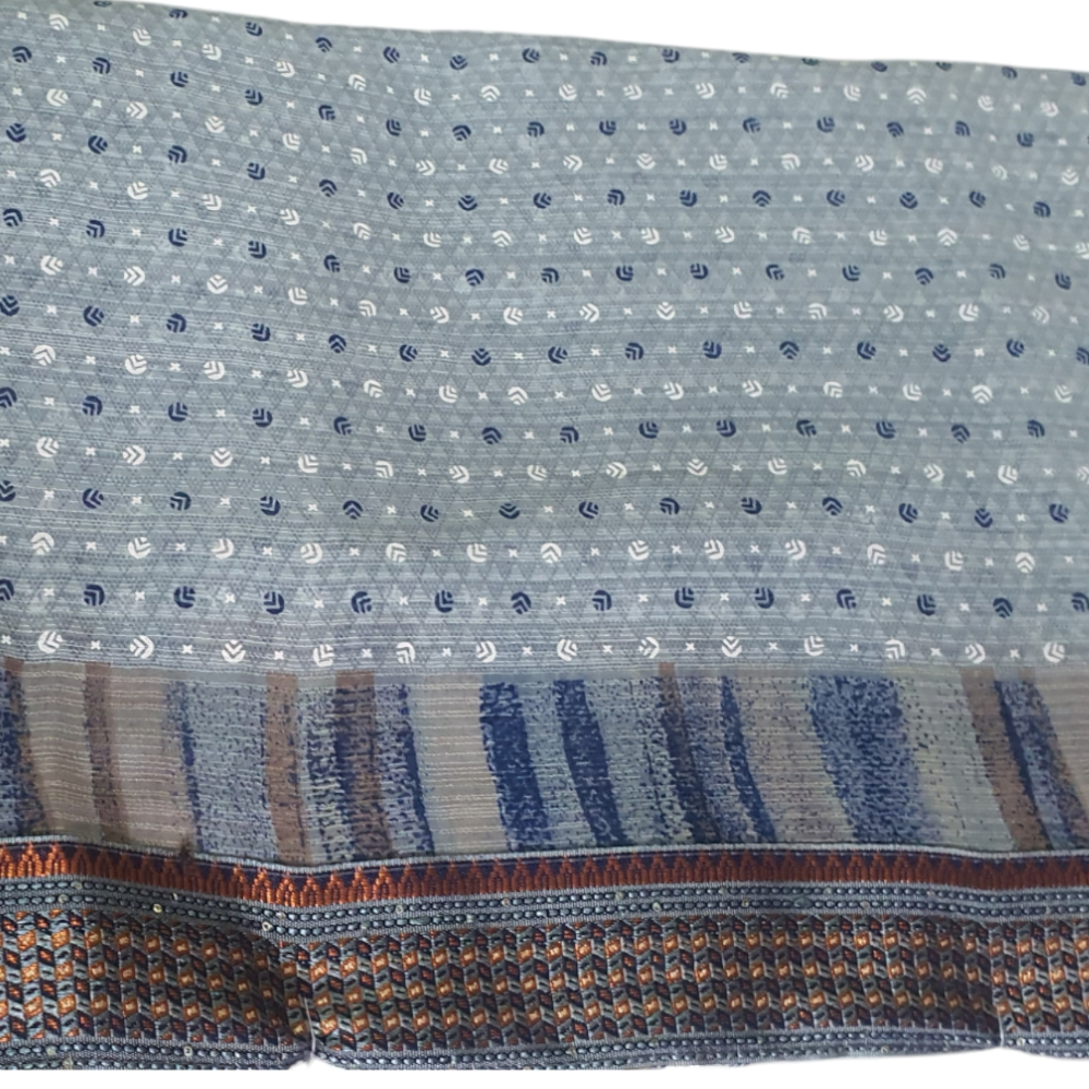 Soft Saree Greyish Green Sari