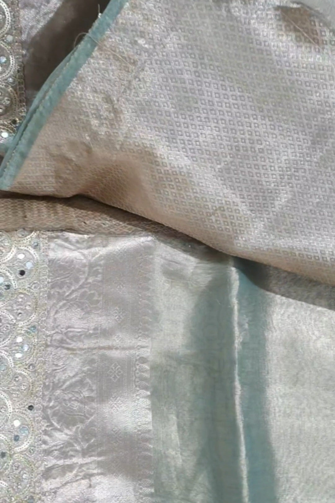 Pure Tissue Banarasi Light Mint Green saree
