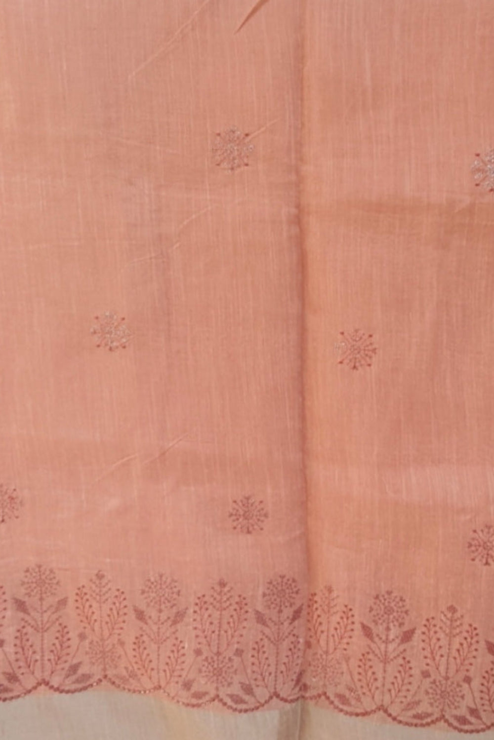 Light Blush Pink Linen saree comfortable easy to carry light weight