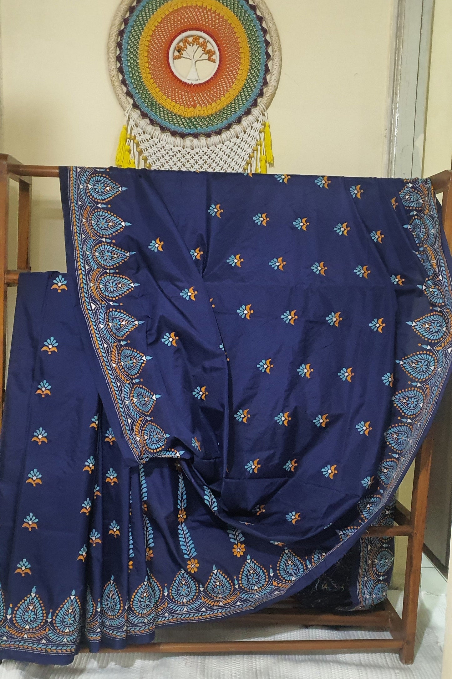 Blue Kantha Silk