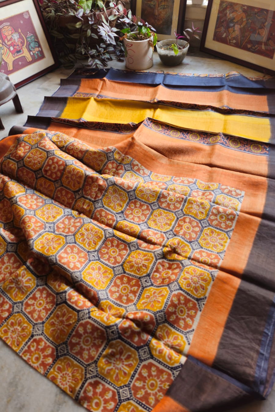 Pure handloom tussar silk saree TS07