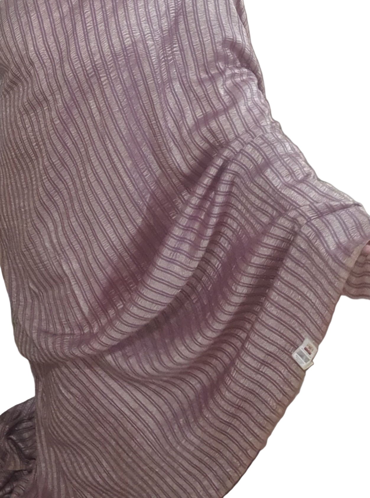 Purple Silver Strip Pure Luxury Banarasi Tissue