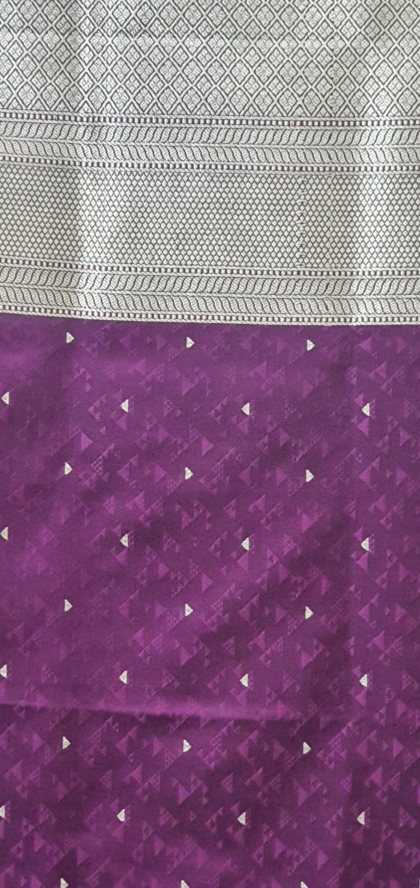 Violet Self Pure Luxury Banarasi Mashru