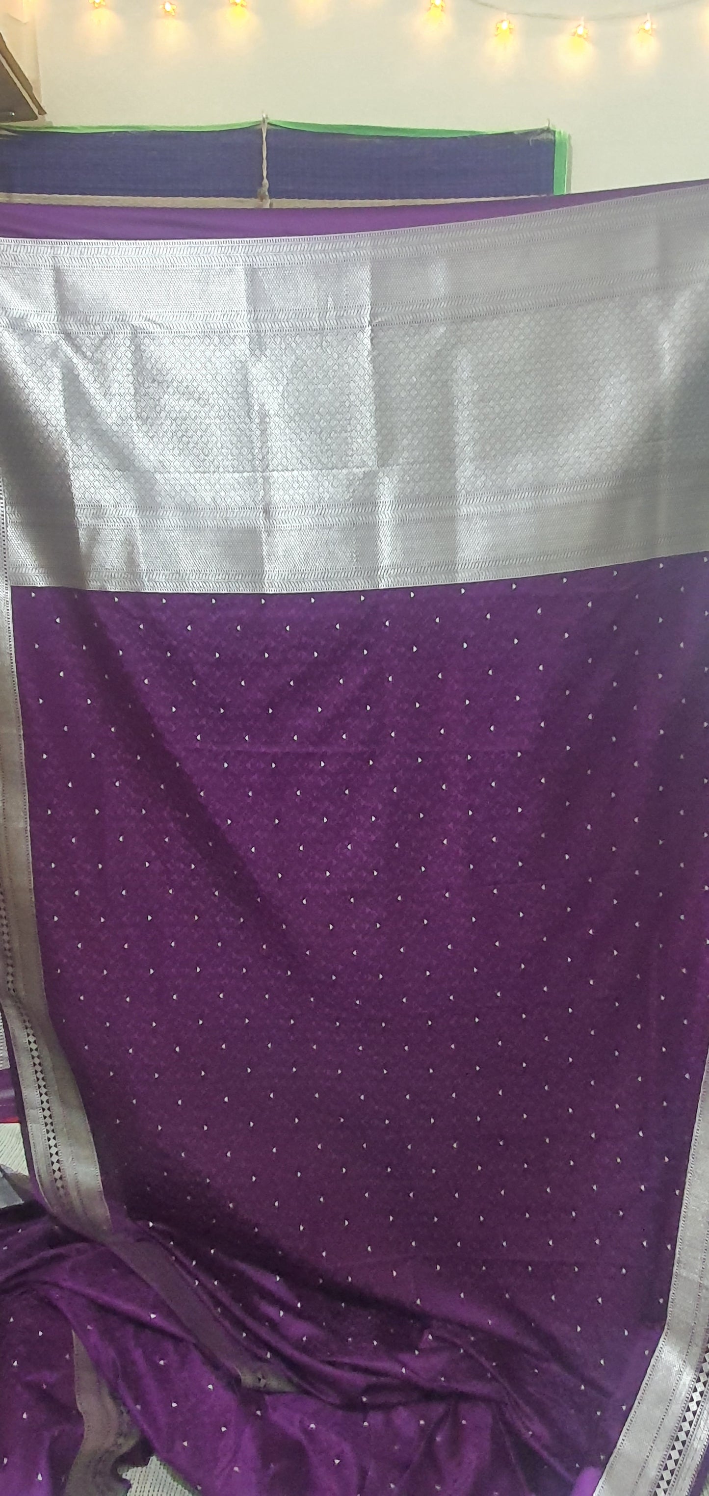 Violet Self Pure Luxury Banarasi Mashru
