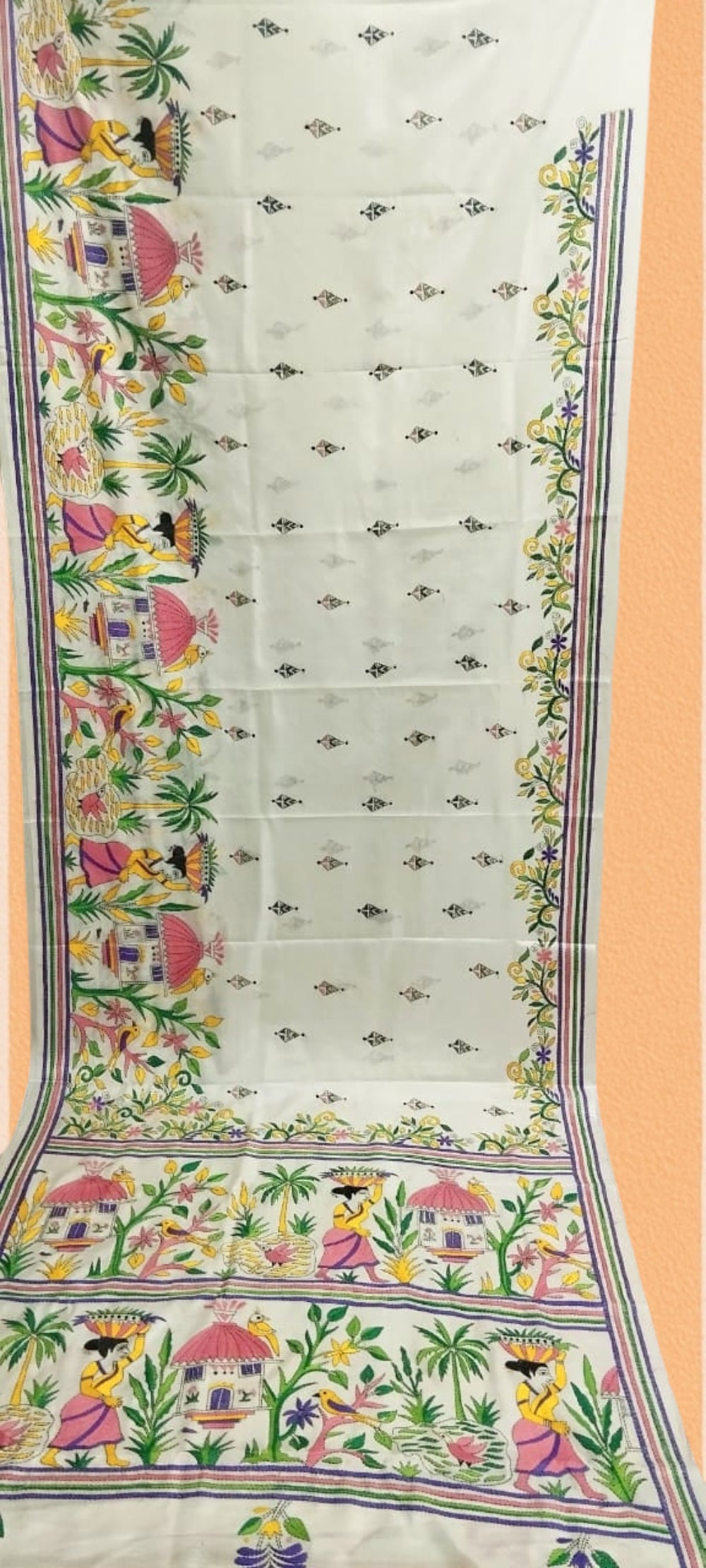 Hand Kantha Stitch Saree