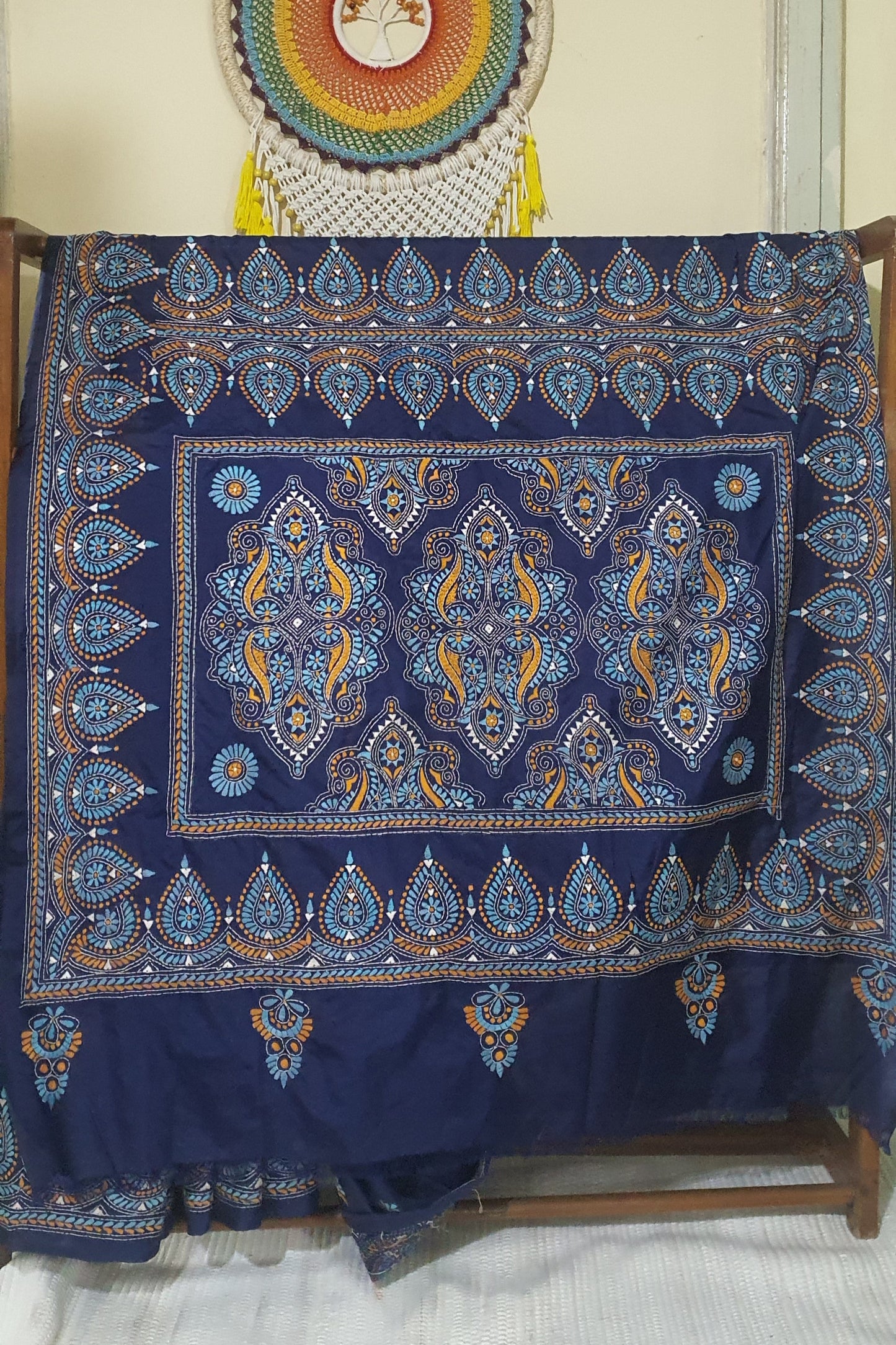 Blue Kantha Silk