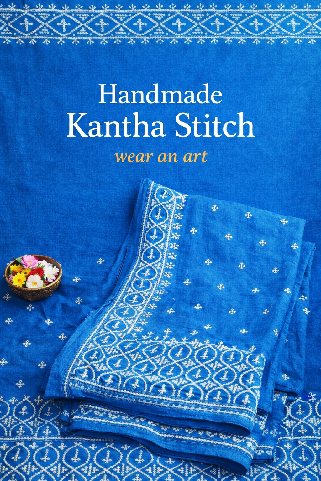Hand Kantha Stitch Sarees