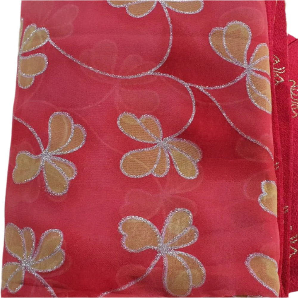 Red soft saree