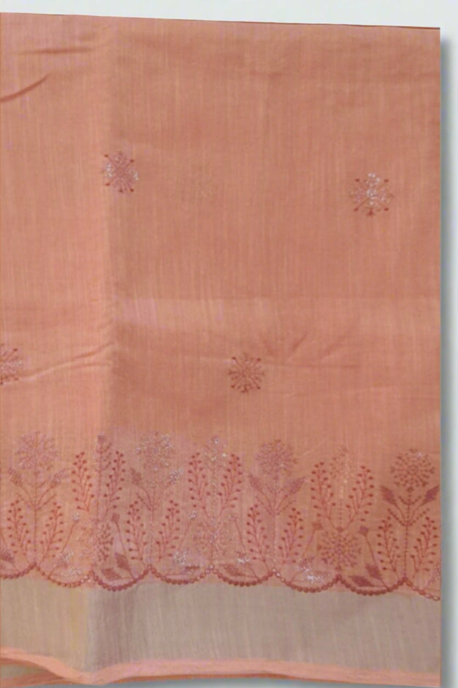 Light Blush Pink Linen saree comfortable easy to carry light weight