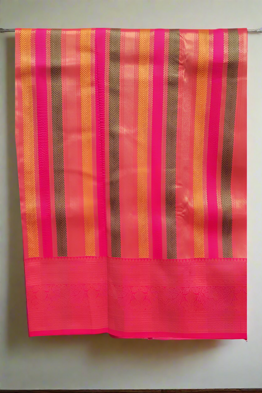 Pink Rangat Saree Soft Silk Sari party occasion wedding 