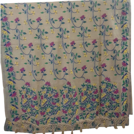 Beige Weaved Cotton