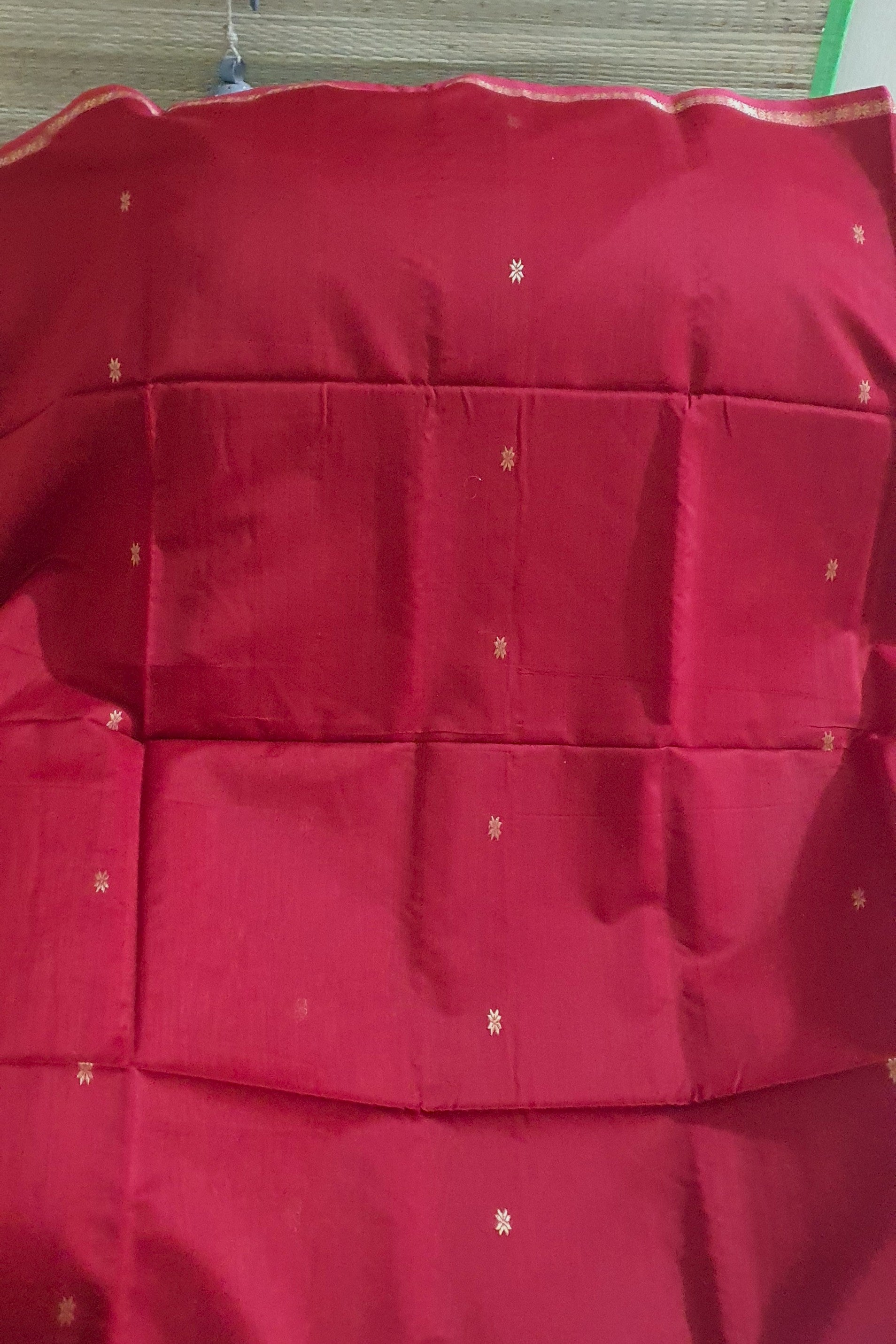 Red Cotton Silk Maheshwari