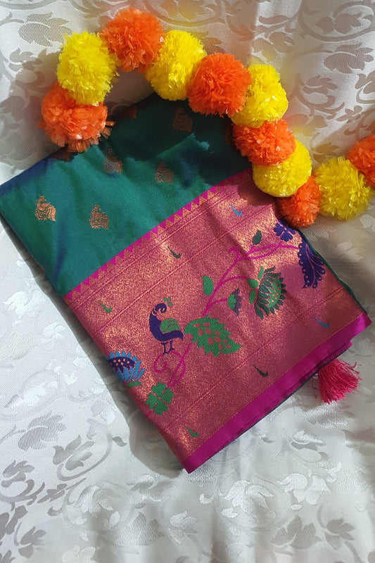  Morkanthi paithani blended silk 