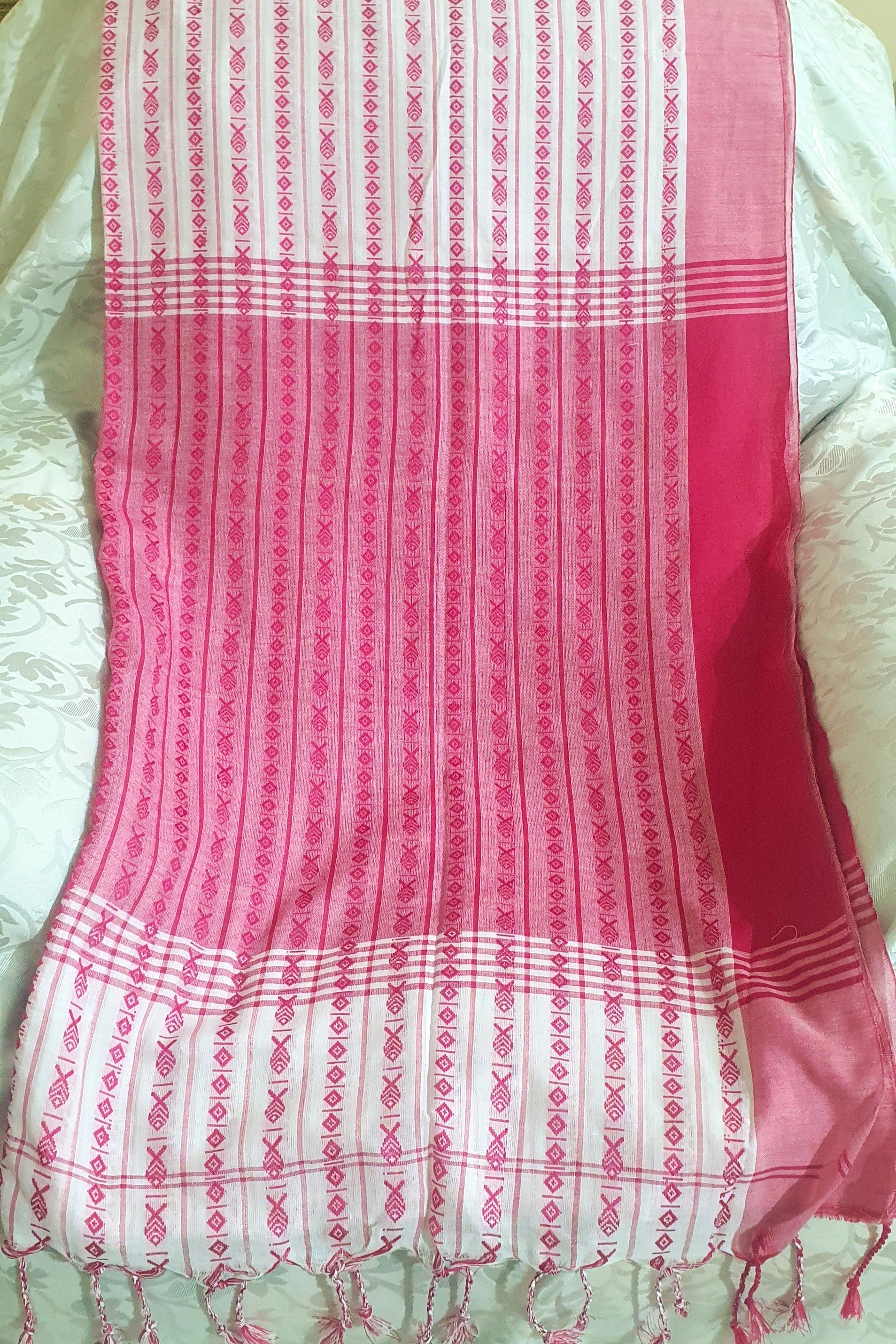 white hot pink pure cotton 
