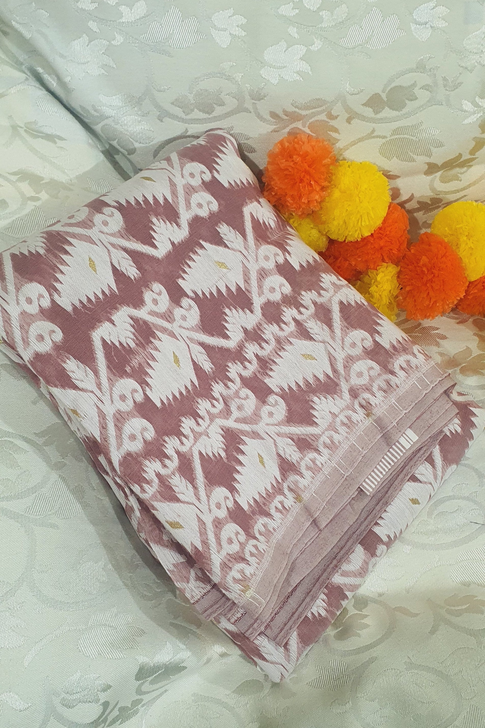 Onion Pink Jamdani Cotton