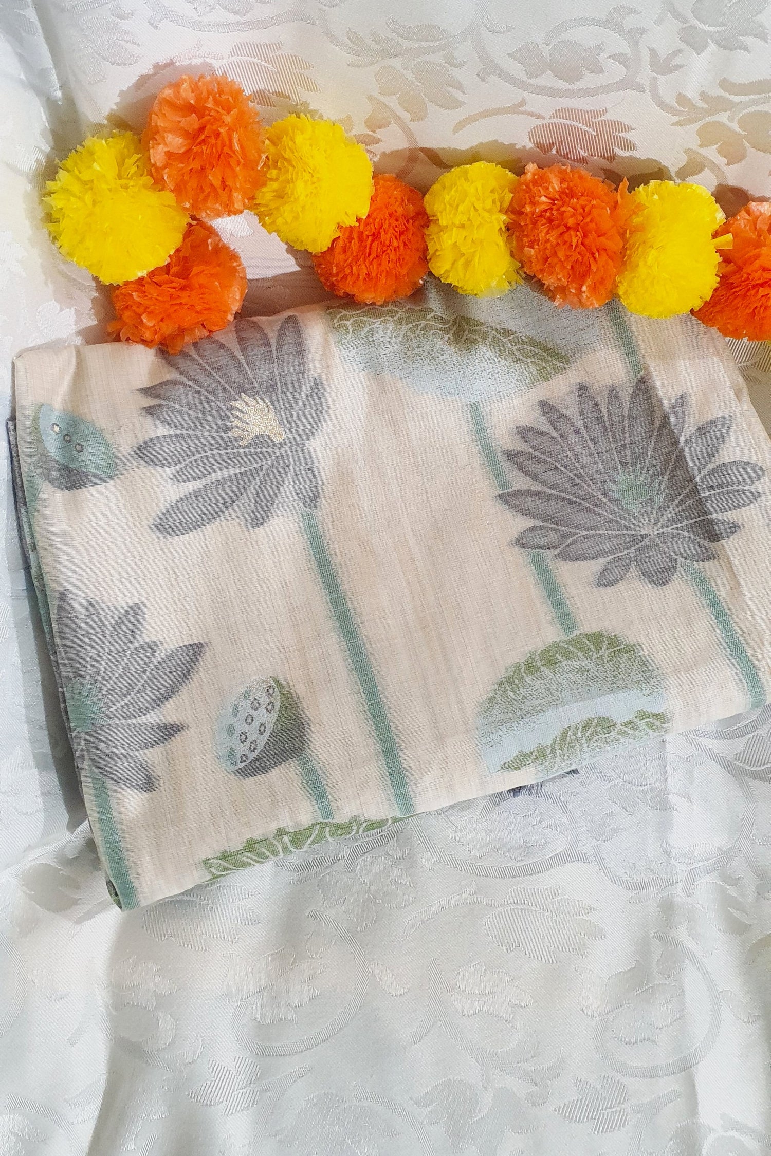 Gray Pure Muslin Silk