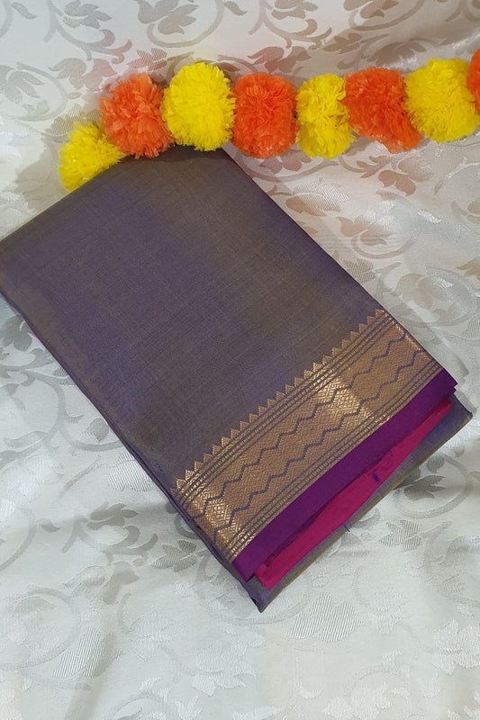 Purple Dualtone Kanjivaram Saree