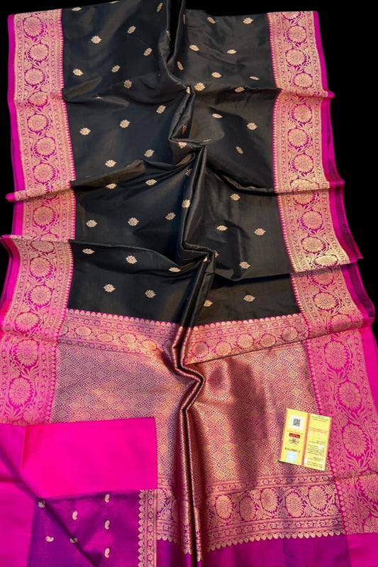 Black Pure Katan Banarasi