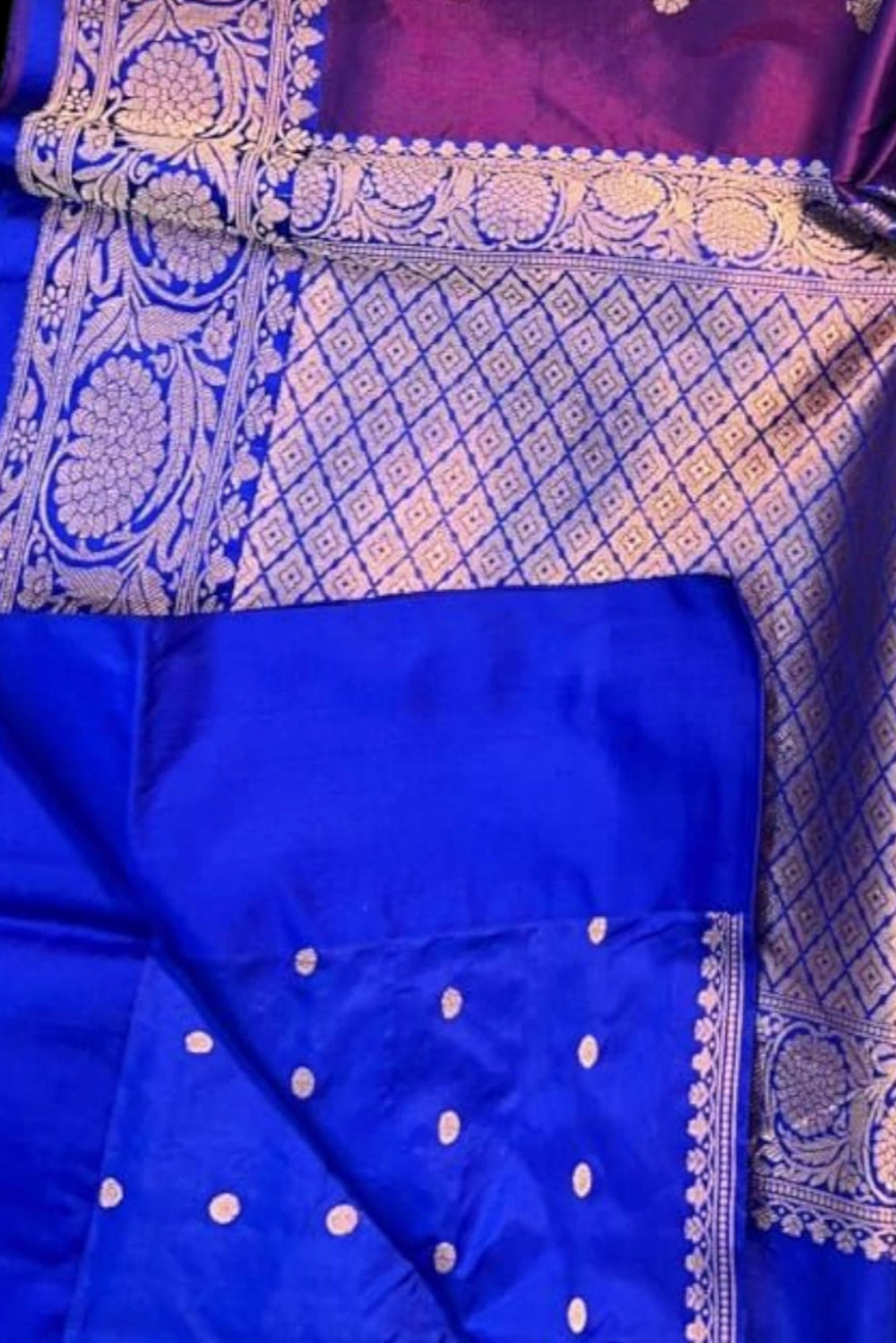 Violet Pure Katan Banarasi