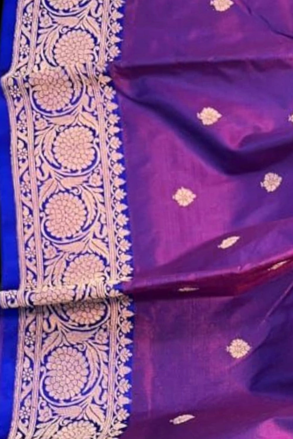 Violet Pure Katan Banarasi