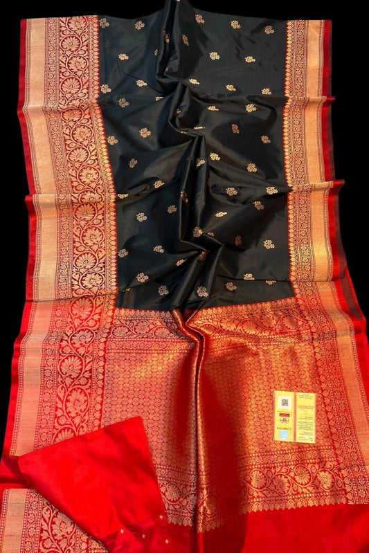 BlackRed Pure Katan Banarasi