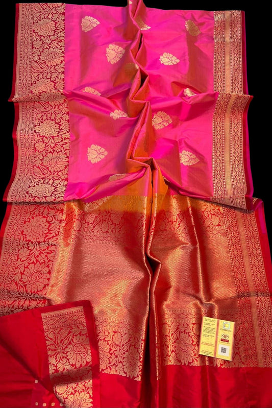 Pink Pure Katan Banarasi 