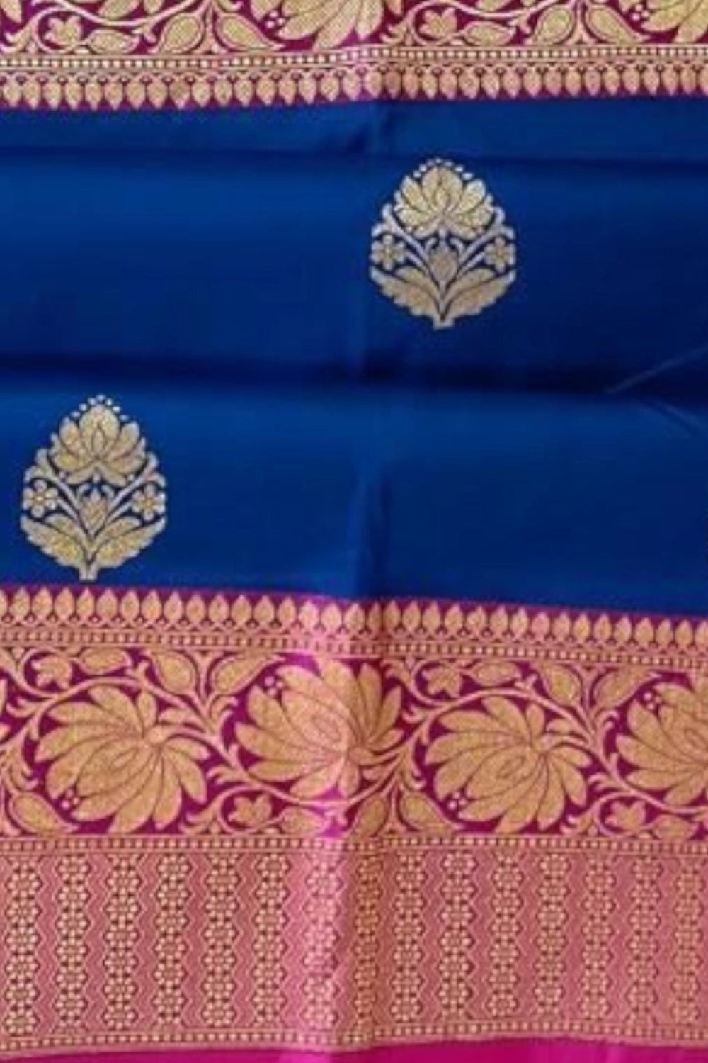 Royal Blue Katan Banarasi