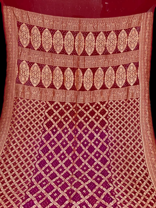red pure georgette 