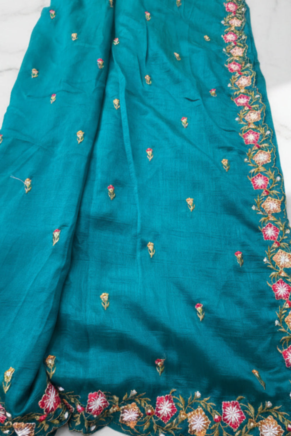 Heena Gehani Parsi work C Pallu fancy Saree