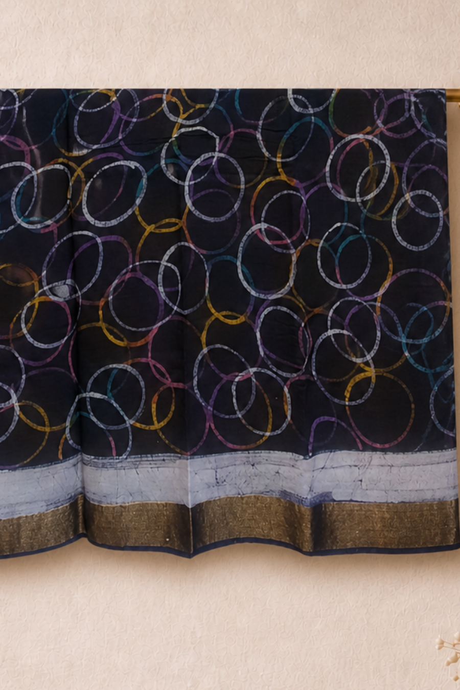 Bamboo Blue Silk Saree