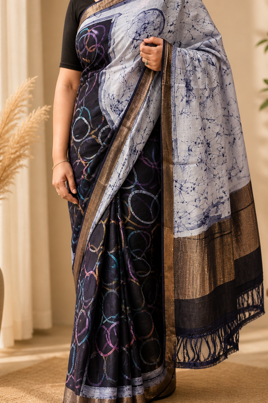 Blue bamboo SIlk
