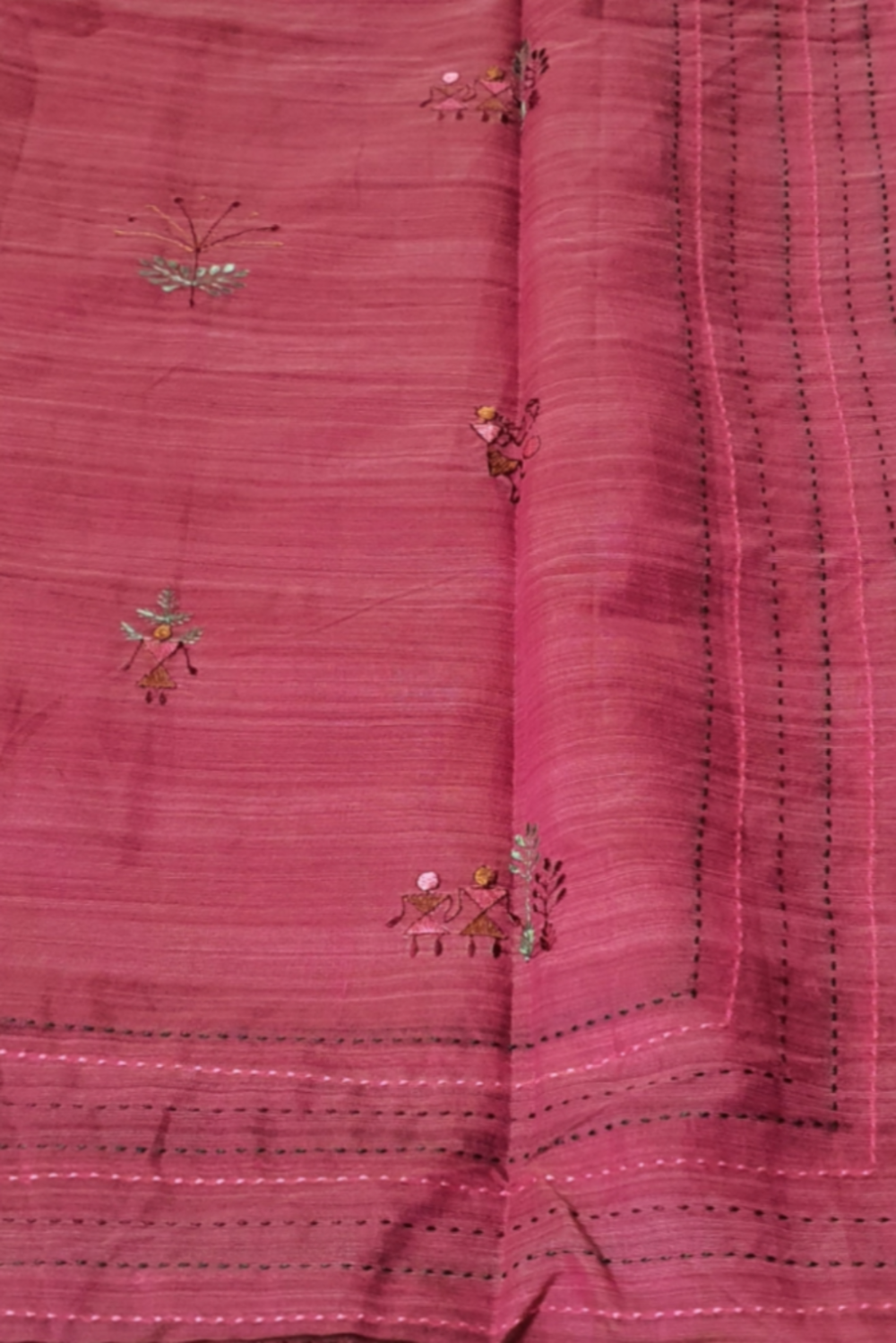 Berry Mauve Pink  Sari Cotton Linen saree  wedding party office party light weight breathable saree