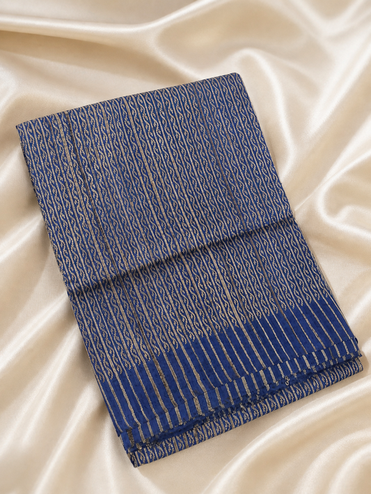Blue Pure Handweaved Kosa Silk