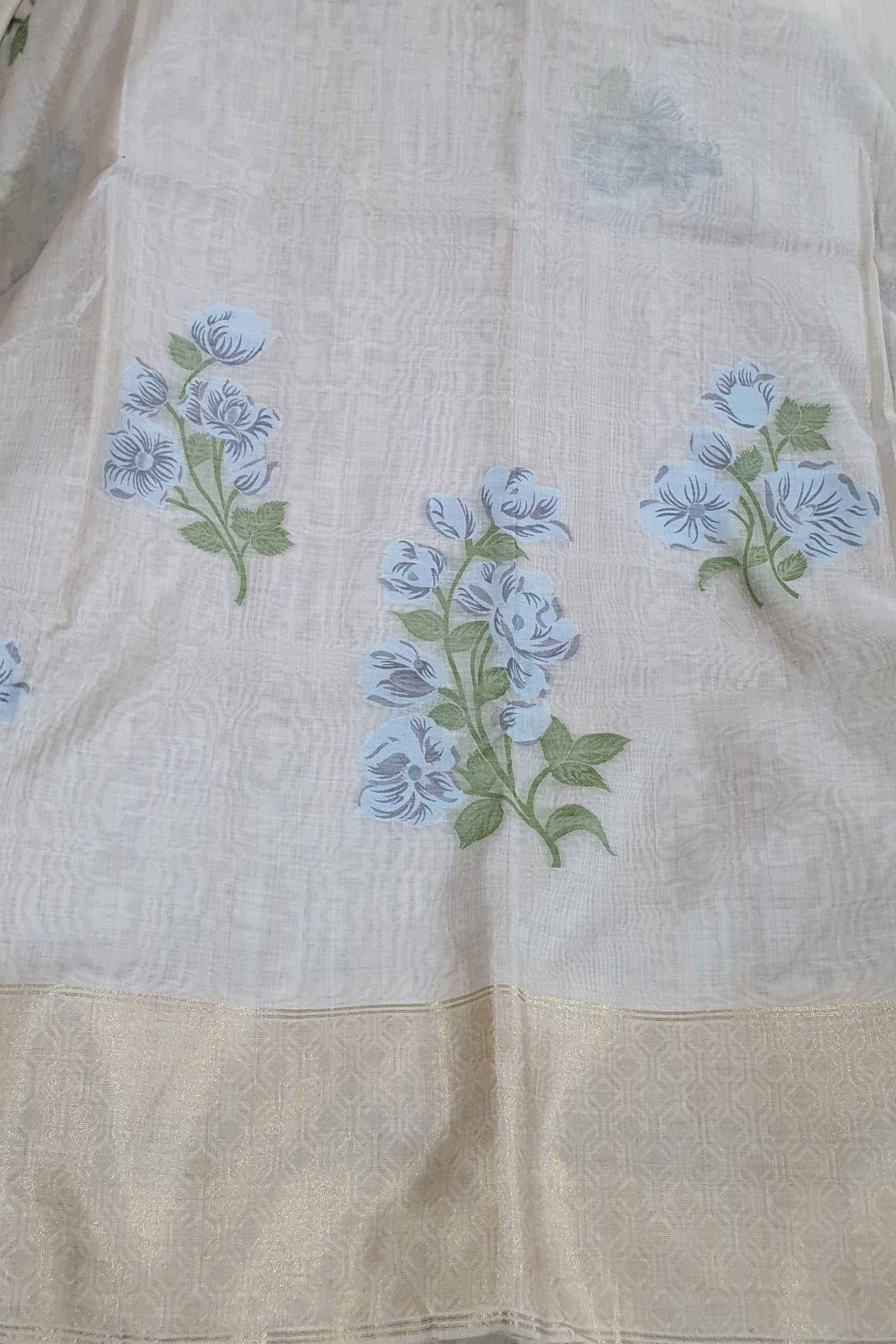Blue_pure_muslin_cotton_saree