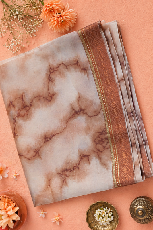 Brown Daily wear saree