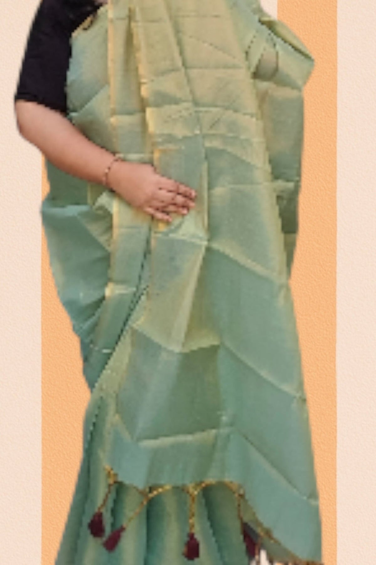 Koonjitha Green Golden saree