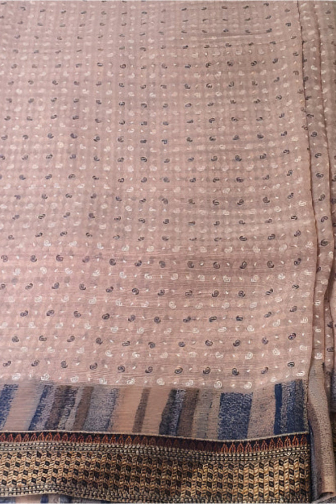Peach Sari Soft Saree
