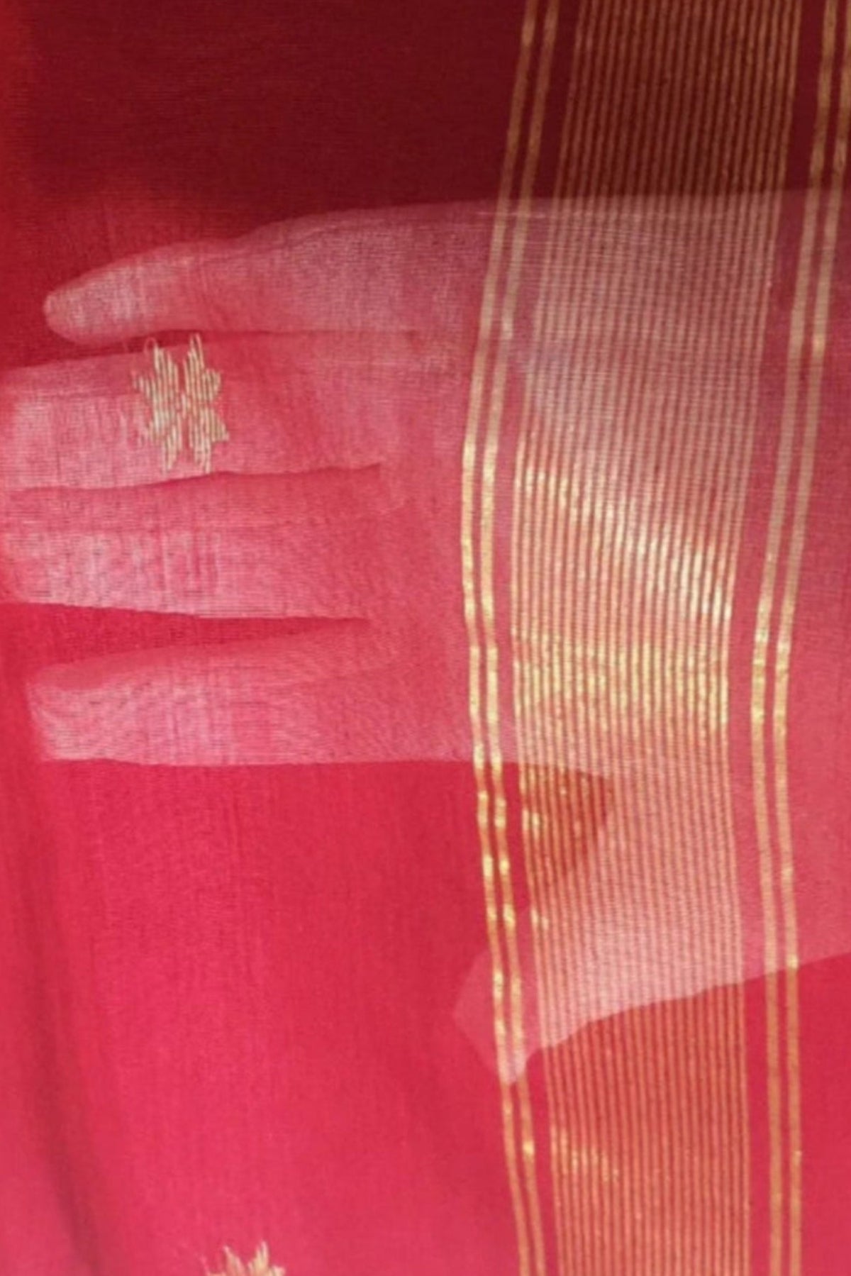 Red Cotton Silk Maheshwari