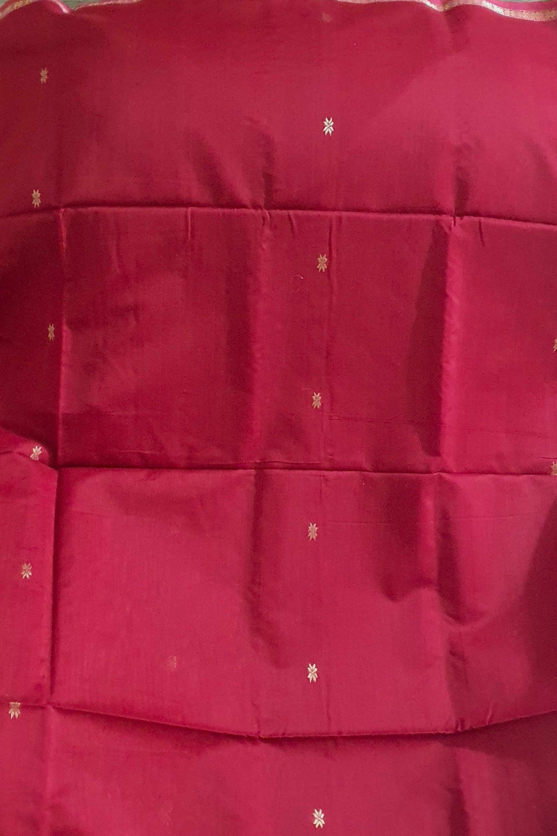 Red Cotton Silk Maheshwari