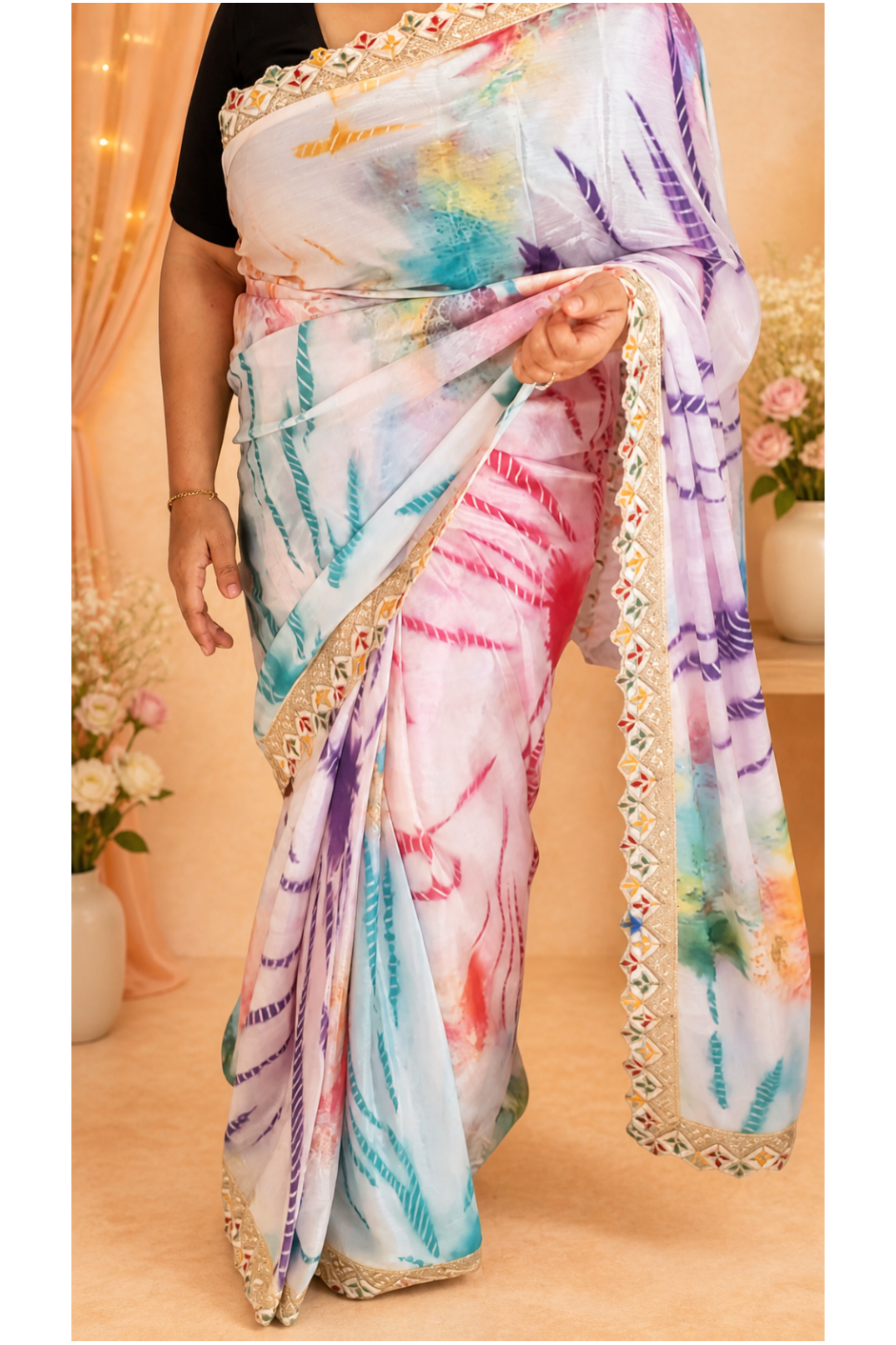 Koonjitha_Multicolor_Vibrant_Shibori_saree